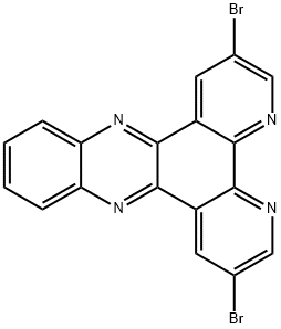 2,7-ジブロモジピリド[3,2-a:2′,3′-c]フェナジン 化学構造式