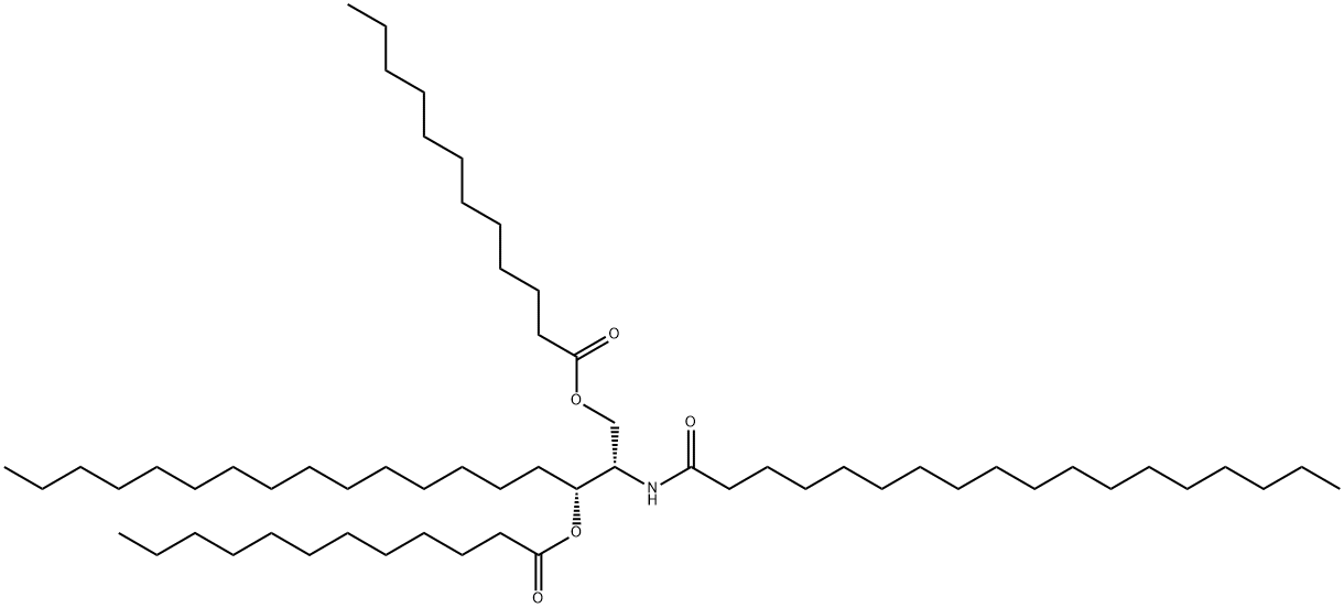 Dodecanoic acid, 1,1'-[(1R,2S)-2-[(1-oxooctadecyl)amino]-1-pentadecyl-1,3-propanediyl] ester|Dodecanoic acid, 1,1'-[(1R,2S)-2-[(1-oxooctadecyl)amino]-1-pentadecyl-1,3-propanediyl] ester