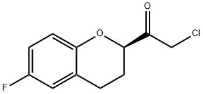 Ethanone, 2-chloro-1-[(2R)-6-fluoro-3,4-dihydro-2H-1-benzopyran-2-yl]- Struktur