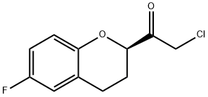 Ethanone, 2-chloro-1-[(2R)-6-fluoro-3,4-dihydro-2H-1-benzopyran-2-yl]- 化学構造式