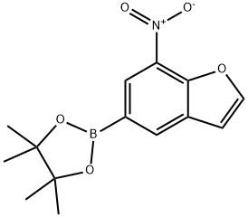 Benzofuran, 7-nitro-5-(4,4,5,5-tetramethyl-1,3,2-dioxaborolan-2-yl)- Struktur