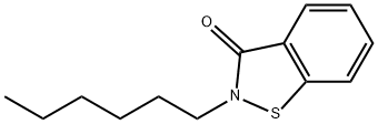 2-己基-1,2苯并异噻唑啉-3-酮, 122277-20-7, 结构式