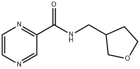 N-[(oxolan-3-yl)methyl]pyrazine-2-carboxamide 结构式