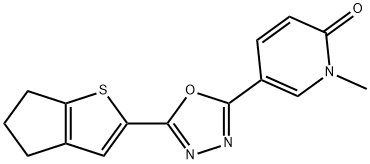 1223636-41-6 5-(5-{4H,5H,6H-环戊[B]噻吩-2-基}-1,3,4-噁二唑-2-基)-1-甲基-1,2-二氢吡啶-2-酮