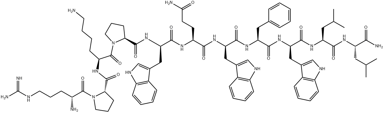 D-ARG1,D-TRP5,7,9,LEU11]-神经肽P物质, 122481-75-8, 结构式