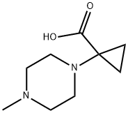 Cyclopropanecarboxylic acid, 1-(4-methyl-1-piperazinyl)- Structure