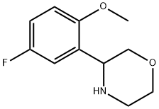 3-(5-fluoro-2-methoxyphenyl)morpholine 化学構造式