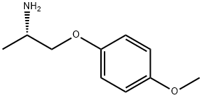 2-Propanamine, 1-(4-methoxyphenoxy)-, (2S)- Structure