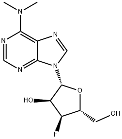 3'-Deoxy-3'-fluoro-N6,N6-dimethyladenosine Structure