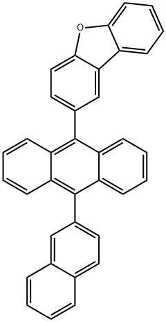 Dibenzofuran, 2-[10-(2-naphthalenyl)-9-anthracenyl]- 化学構造式