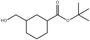 Cyclohexanecarboxylic acid, 3-(hydroxymethyl)-, 1,1-dimethylethyl ester Structure