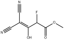 3-Butenoic acid, 4,4-dicyano-2-fluoro-3-hydroxy-, methyl ester 化学構造式