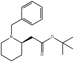 2-Piperidineacetic acid, 1-(phenylmethyl)-, 1,1-dimethylethyl ester, (2R)-,1227062-91-0,结构式
