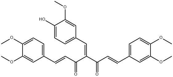 1,6-Heptadiene-3,5-dione, 1,7-bis(3,4-dimethoxyphenyl)-4-[(4-hydroxy-3-methoxyphenyl)methylene]-, (1E,6E)-|(1E,6E)-1,7-双(3,4-二甲氧基苯基)-4-(4-羟基-3-甲氧基亚苄基)庚-1,6-二烯-3,5-二酮