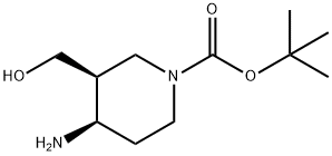 (3S,4R)-4-氨基-3-(羟甲基)哌啶-1-羧酸叔丁酯 结构式
