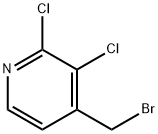 Pyridine, 4-(bromomethyl)-2,3-dichloro- 化学構造式