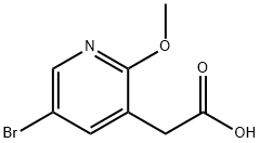 2-(5-溴-2-甲氧基吡啶-3-基)乙酸, 1227593-20-5, 结构式