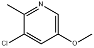 Pyridine, 3-chloro-5-methoxy-2-methyl- Structure