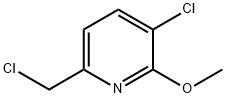 Pyridine, 3-chloro-6-(chloromethyl)-2-methoxy- 化学構造式