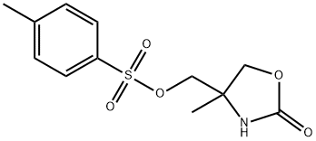 2-Oxazolidinone, 4-methyl-4-[[[(4-methylphenyl)sulfonyl]oxy]methyl]- 化学構造式