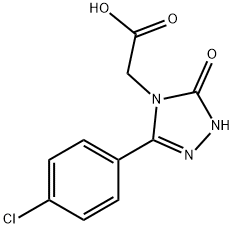 4H-1,2,4-Triazole-4-acetic acid, 3-(4-chlorophenyl)-1,5-dihydro-5-oxo- Struktur