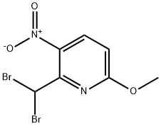 Pyridine, 2-(dibromomethyl)-6-methoxy-3-nitro- Struktur