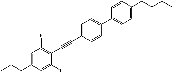 1,1'-biphenyl, 4-butyl-4'-[(4-propyl-2,6-difluorophenyl) acetylene]- 化学構造式