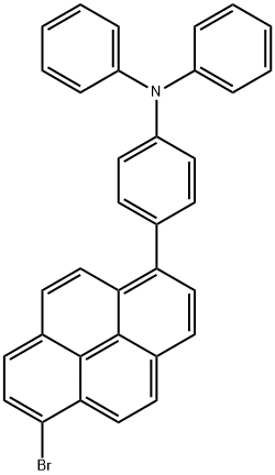 4-(6-溴-1-芘基)-N，N-二苯基苯胺,1232102-16-7,结构式