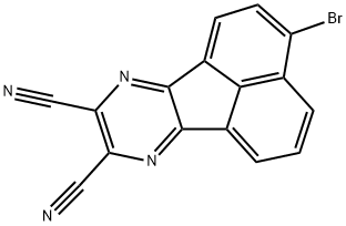 Acenaphtho[1,2-b]pyrazine-8,9-dicarbonitrile, 3-bromo- 化学構造式