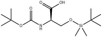 D-Serine, N-[(1,1-dimethylethoxy)carbonyl]-O-[(1,1-dimethylethyl)dimethylsilyl]-,123254-10-4,结构式