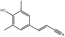 (E)-3-(4-Hydroxy-3,5-dimethylphenyl)acrylonitrile Struktur