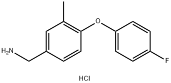 4-(4-fluorophenoxy)-3-methylphenyl]methanamine hydrochloride Structure