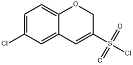 2H-1-Benzopyran-3-sulfonyl chloride, 6-chloro- 化学構造式