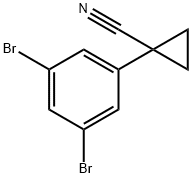 1-(3,5-二溴苯基)环丙烷-1-甲腈, 1236193-08-0, 结构式