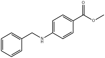 Benzoic acid, 4-[(phenylmethyl)amino]-, methyl ester,123876-56-2,结构式