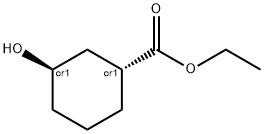 ethyl (1S,3S)-rel-3-hydroxycyclohexane-1-carboxylate Struktur