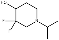 4-Piperidinol, 3,3-difluoro-1-(1-methylethyl)-,1239596-55-4,结构式