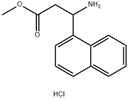 3-氨基-3-(萘-1-基)丙酸甲酯盐酸盐 结构式