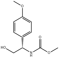 Carbamic acid, N-[(1S)-2-hydroxy-1-(4-methoxyphenyl)ethyl]-, methyl ester 化学構造式