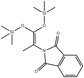1H-Isoindole-1,3(2H)-dione, 2-[1-methyl-2,2-bis[(trimethylsilyl)oxy]ethenyl]- Struktur