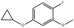 4-cyclopropoxy-1-iodo-2-(methylsulfanyl)benzene Struktur