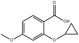 2-cyclopropoxy-4-methoxybenzoic acid Struktur