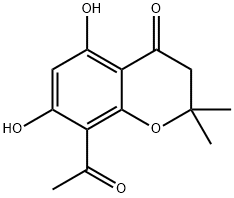 8-Acetyl-5,7-dihydroxy-2,2-dimethylchroman-4-one Structure