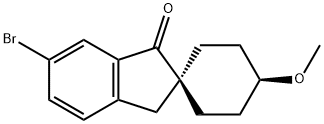 (1r,4r)-6-bromo-4-methoxyspiro[cyclohexane-1,2-inden]-1(3H)-one(WX145609) 化学構造式