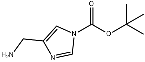 4-(氨基甲基)-1H-咪唑-1-羧酸叔丁酯,1245808-28-9,结构式