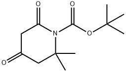 tert-Butyl 2,2-dimethyl-4,6-dioxopiperidine-1-carboxylate 结构式