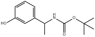 N-[1-(3-羟基苯基)乙基]氨基甲酸叔丁酯, 1246210-72-9, 结构式