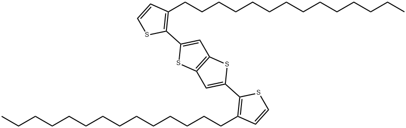 Thieno[3,2-b]thiophene, 2,5-bis(3-tetradecyl-2-thienyl)-, 1246521-87-8, 结构式