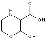 3-Morpholinecarboxylic acid, 2-hydroxy Structure