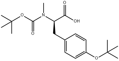 (2R)-2-{[(tert-butoxy)carbonyl](methyl)amino}-3-[4-(tert-butoxy)phenyl]propanoic acid Structure